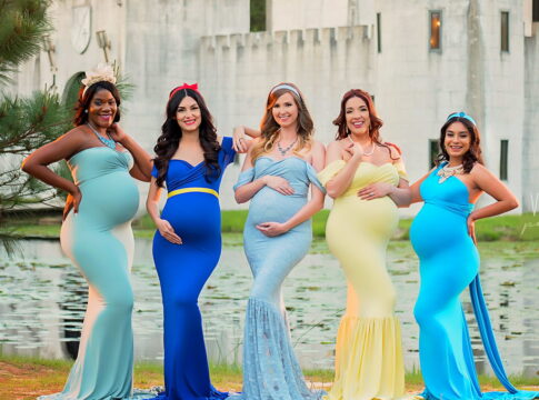 Disney-hercegnőnek öltöztetett kismamák