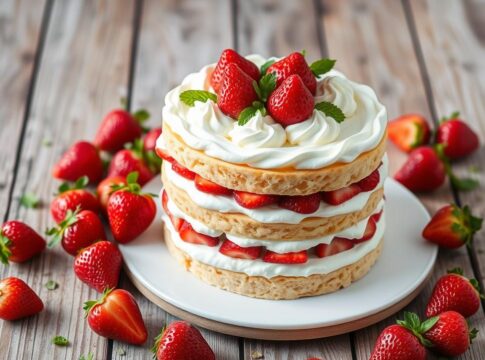 Különleges és finom epertorták, képekkel