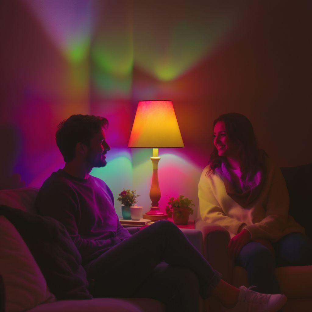 A színes lámpák álma a kreativitás és érzelem jele.